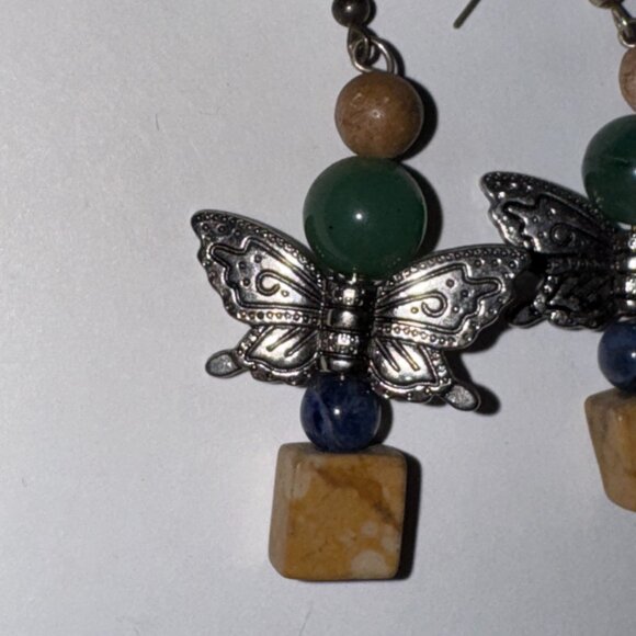 Butterfly Dangle Earrings - Picture 3 of 7